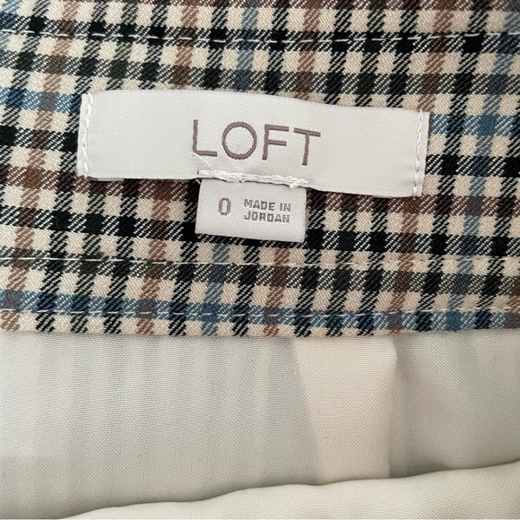 LOFT Plaid Skirt with Pockets - size 0 - Picture 4 of 5